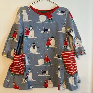 Mini Boden Girls Snow Winter Themed Tunic